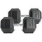 100 LB Rubber Hex Dumbbells