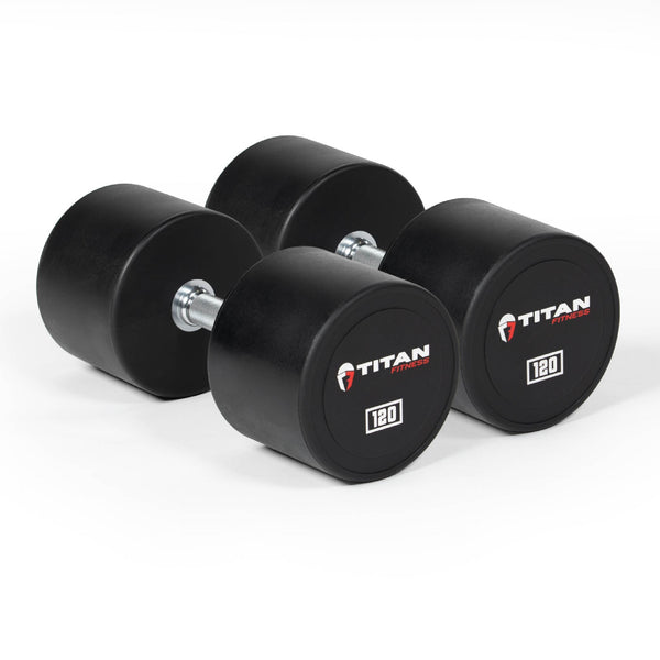 120 LB Pair Round Urethane Dumbbells