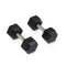 Scratch and Dent - 25 LB Straight Stainless Steel Hex Dumbbells - FINAL SALE