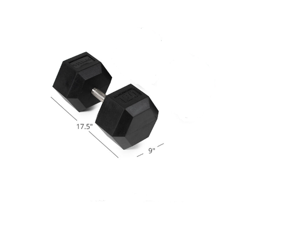 Scratch and Dent - Single 120 LB Straight Stainless Steel Hex Dumbbell - FINAL SALE