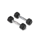 SCRATCH AND DENT - 5 LB Rubber Hex Dumbbells - FINAL SALE