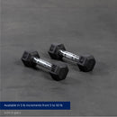 Scratch and Dent - 5 LB Rubber Hex Dumbbells - FINAL SALE