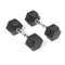 SCRATCH AND DENT - 10 LB Rubber Hex Dumbbells - FINAL SALE