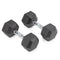 SCRATCH AND DENT - 25 LB Rubber Hex Dumbbells - FINAL SALE