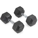 30 LB Rubber Hex Dumbbells