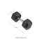 Scratch and Dent - Single 35 lb Black Rubber Coated Hex Dumbbell - FINAL SALE