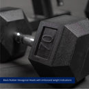 Scratch and Dent - 70 LB Rubber Hex Dumbbell - Single - FINAL SALE