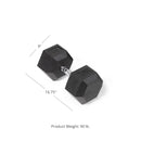 Scratch and Dent, Single 90 lb Black Rubber Coated Hex Dumbbell