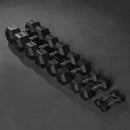 Rubber Hex Dumbbells With Chrome Handle