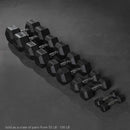 Scratch and Dent, 55 LB - 100 LB Pairs Rubber Hex Dumbbells