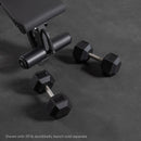 30 LB Straight Stainless Steel Hex Dumbbells