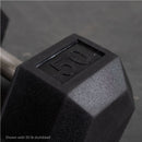 30 LB Straight Stainless Steel Hex Dumbbells