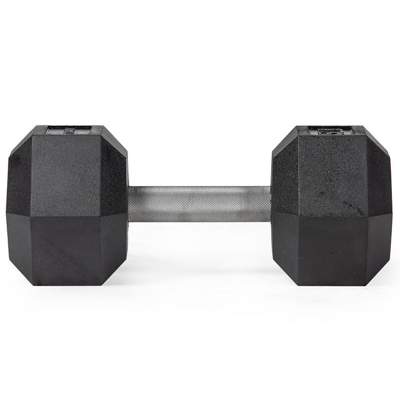 35 LB Straight Stainless Steel Hex Dumbbells