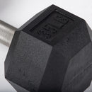 35 LB Straight Stainless Steel Hex Dumbbells