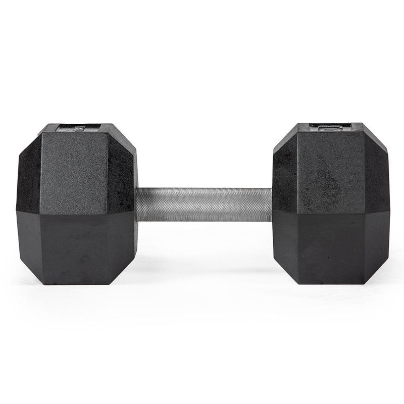 40 LB Straight Stainless Steel Hex Dumbbells