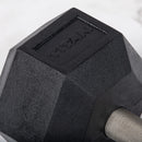 45 LB Straight Stainless Steel Hex Dumbbells