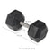 60 LB Straight Stainless Steel Hex Dumbbells