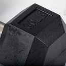 60 LB Straight Stainless Steel Hex Dumbbells