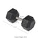 65 LB Straight Stainless Steel Hex Dumbbells