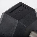 65 LB Straight Stainless Steel Hex Dumbbells