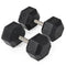 75 LB Straight Stainless Steel Hex Dumbbells