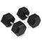 90 LB Straight Stainless Steel Hex Dumbbells