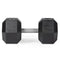 90 LB Straight Stainless Steel Hex Dumbbells