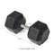 95 LB Straight Stainless Steel Hex Dumbbells