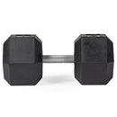 100 LB Straight Stainless Steel Hex Dumbbells