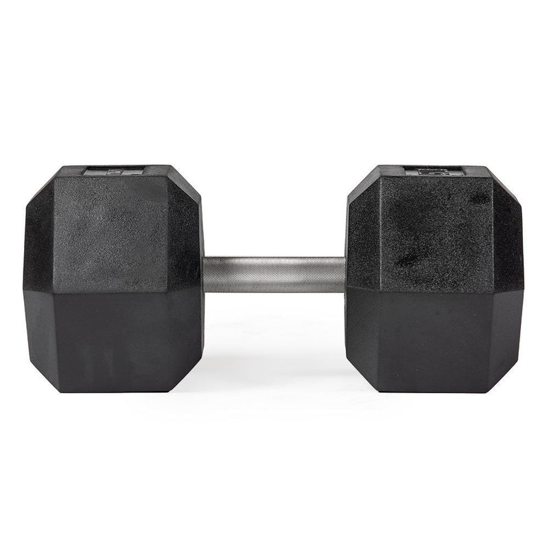 Scratch and Dent - 105 LB Straight Stainless Steel Hex Dumbbell - Single - FINAL SALE