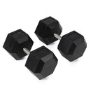 120 LB Straight Stainless Steel Hex Dumbbells