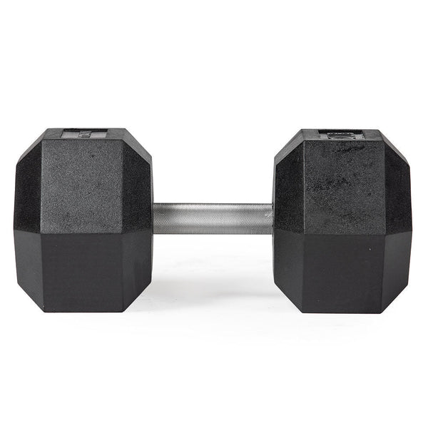 Scratch and Dent, 120 LB Straight Stainless Steel Hex Dumbbell - Single