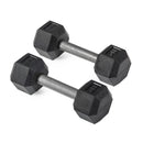 Scratch and Dent - 10 LB Straight Stainless Steel Hex Dumbbells - FINAL SALE