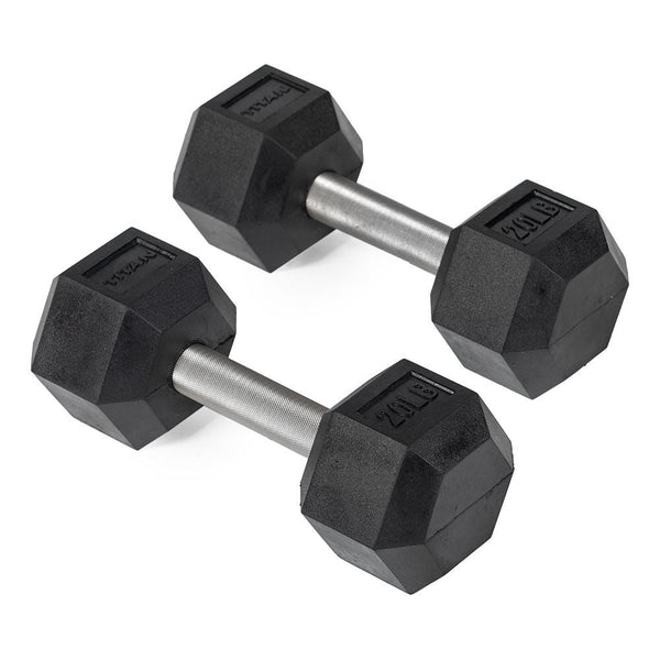 Scratch and Dent - 20 LB Straight Stainless Steel Hex Dumbbells - FINAL SALE