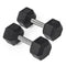 25 LB Straight Stainless Steel Hex Dumbbells