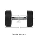 25 LB Pair Round Urethane Dumbbells