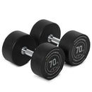 70 LB Pair Round Urethane Dumbbells