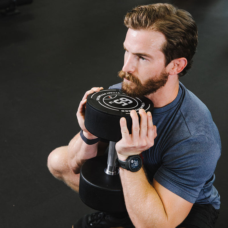 70 LB Pair Round Urethane Dumbbells