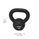 Scratch and Dent - Cast Iron Kettlebell Weight - 15 lbs - FINAL SALE