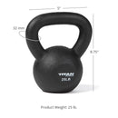 Scratch and Dent - Cast Iron Kettlebell Weight - 25 lbs - FINAL SALE