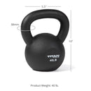 40 LB Cast Iron Kettlebell