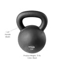 Scratch and Dent - Cast Iron Kettlebell Weight - 75 lb - FINAL SALE