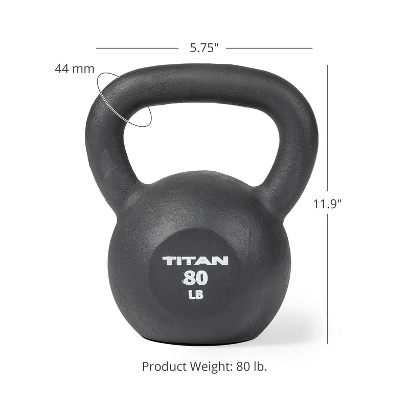 Scratch and Dent - Cast Iron Kettlebell Weight - 80 lb - FINAL SALE