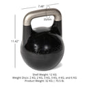 Scratch and Dent, 12 KG - 32 KG Adjustable Competition Kettlebell