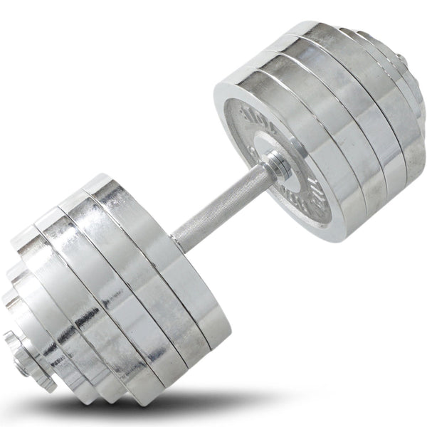 Scratch and Dent, 200 LB Set Adjustable Chrome Dumbbells