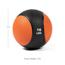 Scratch and Dent - 16 LB Rubber Medicine Ball - FINAL SALE