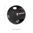 Scratch and Dent, 10 LB Dual Grip Medicine Ball