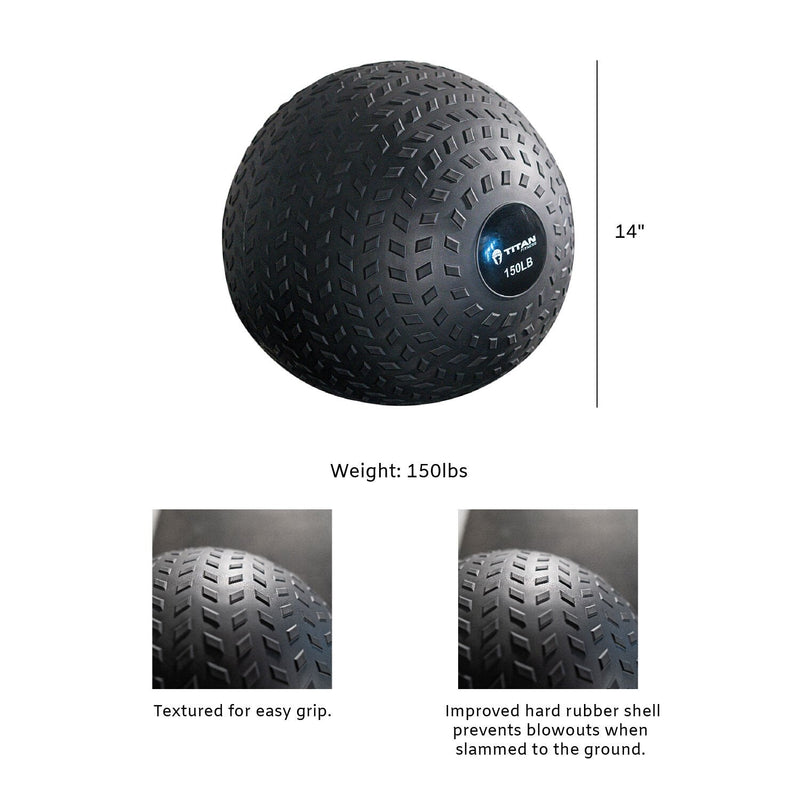 Scratch and Dent - 150 lb. Rubber Tread Slam Ball - FINAL SALE