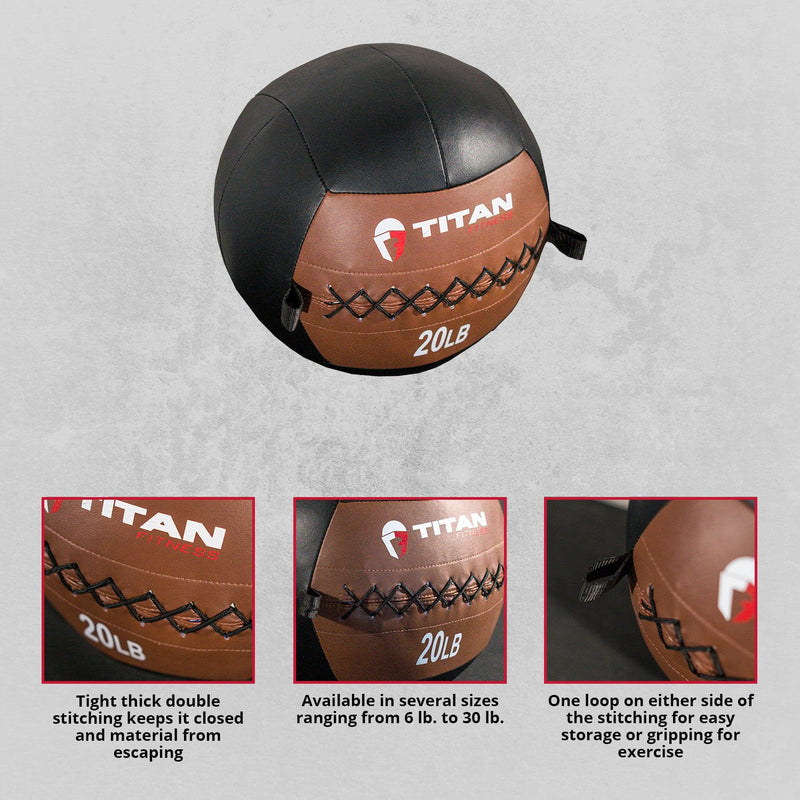 Scratch and Dent - 20 lb Soft Medicine Wall Ball Leather - FINAL SALE