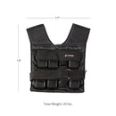 Scratch and Dent - Adjustable Weighted Vest 20 LB - FINAL SALE